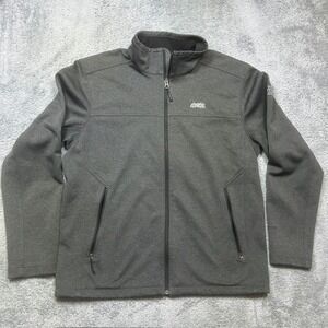 North‎ Face Windwall Jacket Mens Large Gray Full Zip Outdoor Shell Logo Frayed